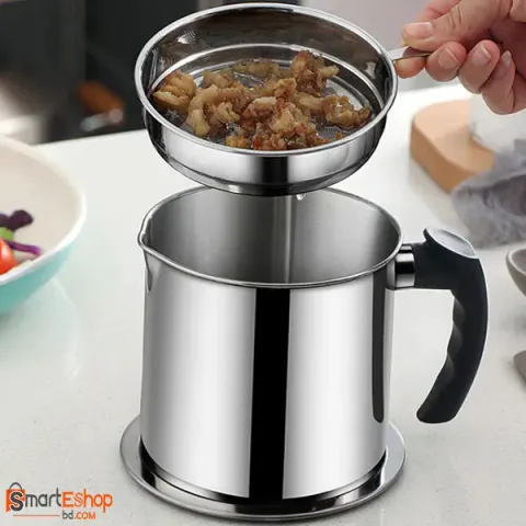 Stainless Steel Oil Strainer Jar