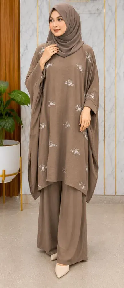 Casual Embroidered Kaftan Set – Premium CEY Fabric - Shopemart
