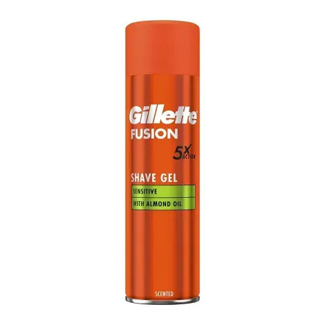 Gillette Fusion 5 Sensitive With Almond Oil Shave Gel Scented 200ml — GILLETTE grooming product