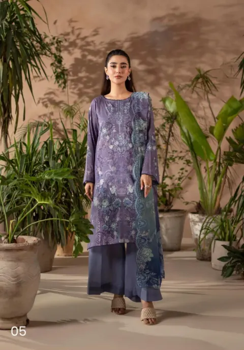GullJee Rang Pasand Embroidery Lawn - Shopemart 1