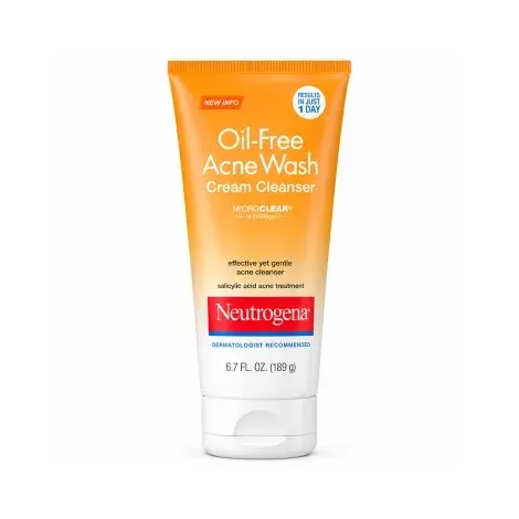 Neutrogena Oil-Free Acne Wash Cream Cleanser 189g — NEUTROGENA face wash