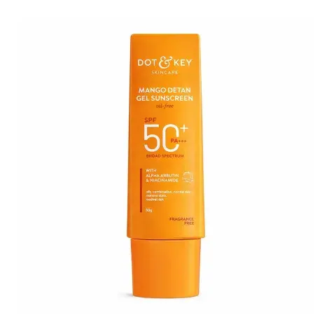 Dot & Key Mango Detan Oil-Free Sunscreen SPF 50+ PA+++ 50g — DOT & KEY sunscreen