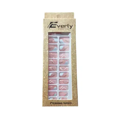 Everly Natural Fake Nails 24pcs - H211 — EVERLY beauty product