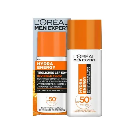 L’Oreal Men Expert Hydra Energetic Daily SPF 50+ Invisible Fluid 50ml — LOREAL sunscreen