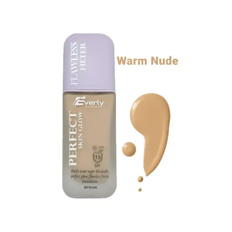 Everly Perfect Skin Glow Flawless Filter Foundation SPF15 - Warm Nude — EVERLY sunscreen
