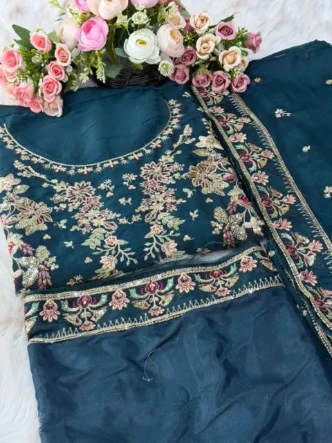 Premium Embroidered Star Georgette 4-Piece For Women - Shopemart 1