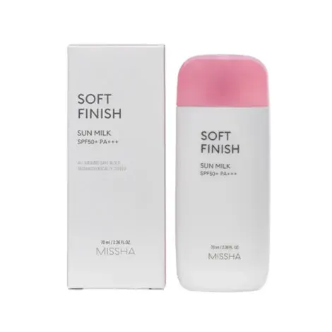 MISSHA All Around Safe Block Soft Finish Sun Milk SPF50+ PA+++ 70ml – Lightweight Sunscreen