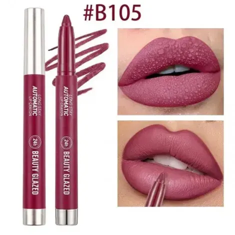 Beauty Glazed Long Stay Automatic Lip Crayon - B105 Bruised Plum — BEAUTY GLAZED lip colour