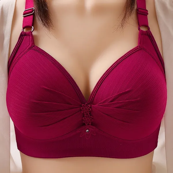 Front Closure Full Coverage Wide Strap Comfort Bra - Shopemart 1