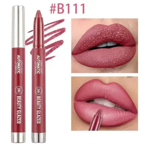 Beauty Glazed Long Stay Automatic Lip Crayon - B111 Plum — BEAUTY GLAZED lip colour