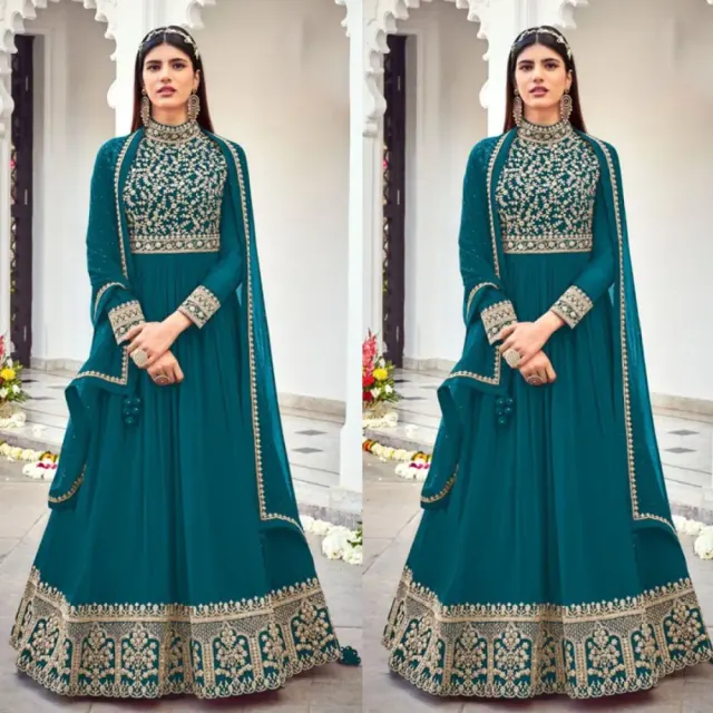 Teal Blue Luxury Women's Gown – Perfect for Every Occasion - Shopemart