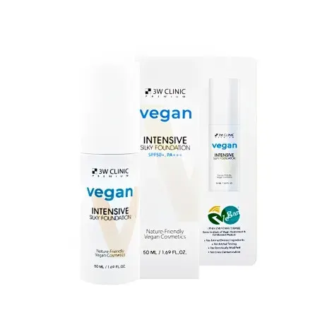 3W Clinic Vegan Intensive Silky Foundation SPF50+ PA++ 50ml — 3W CLINIC sunscreen