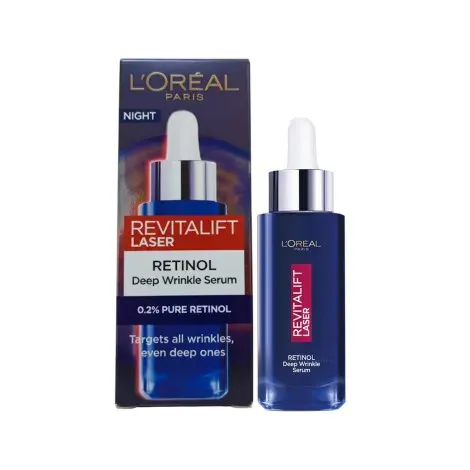 L'Oreal Revitalift Laser Retinol Deep Wrinkle Night Serum 30ml — LOREAL face serum