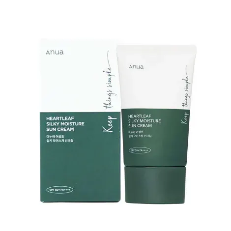 Anua Heartleaf Silky Moisture Sun Cream SPF 50+ PA++ 50ml — ANUA sunscreen
