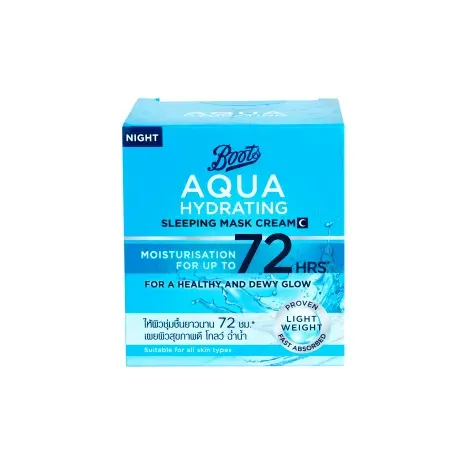 Boots Aqua Hydrating 72H Sleeping Mask Cream 50ml — BOOTS face mask