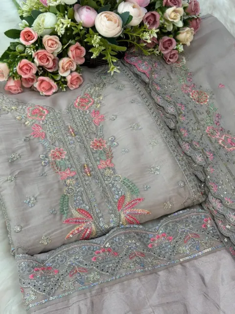 Premium Embroidered Star Georgette 4-Piece For Women - Shopemart 1
