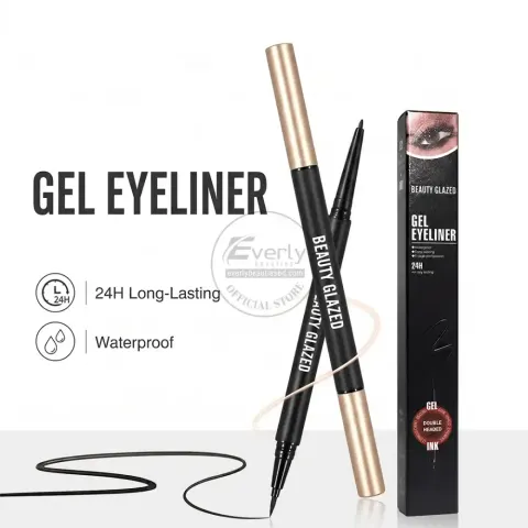 Beauty Glazed Double-Headed Gel Eyeliner - 24H Waterproof Black — Beauty Glazed