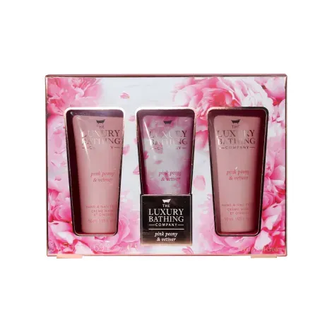 The Luxury Bathing Company Pink Peony & Vetiver 3pcs Gift Set — THE LUXURY BATHING COMPANY beauty product
