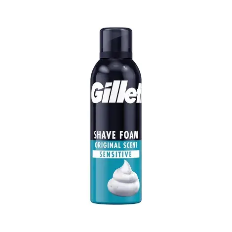 Gillette Original Scent Sensitive Shave Foam Scented 200ml — GILLETTE grooming product