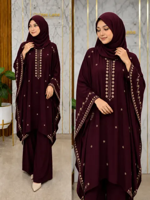 Our latest Kaftan Co-Ord Set- Vs -02 - Maroon