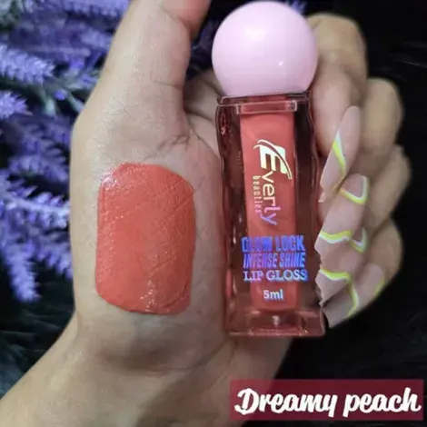 Everly Beauties Glow Lock Intense Shine Lip Gloss - Dreamy Peach — EVERLY lip colour