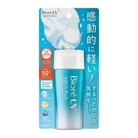 Kao Biore UV Aqua Rich Watery Gel SPF50+ PA++++ 70ml — Biore sunscreen, 70ml