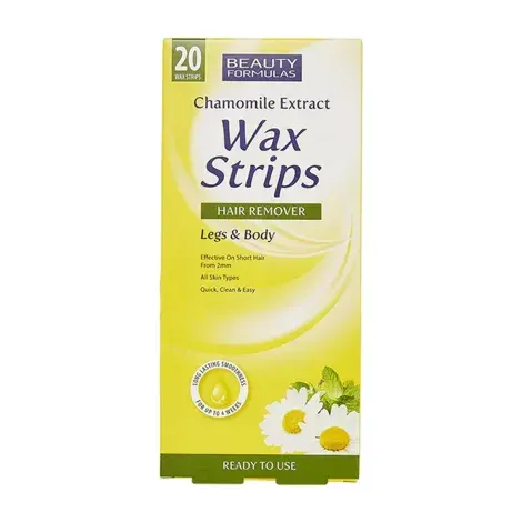 Beauty Formulas Chamomile Extract Leg & Body Wax Strips 20Pcs — BEAUTY FORMULAS skincare patch / strip