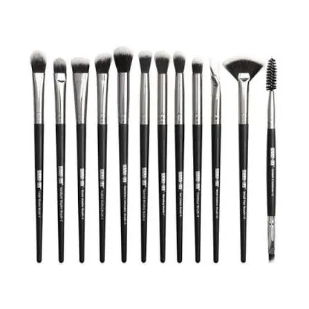 MAANGE 12pcs Eye Makeup Brush Set - Black — Maange