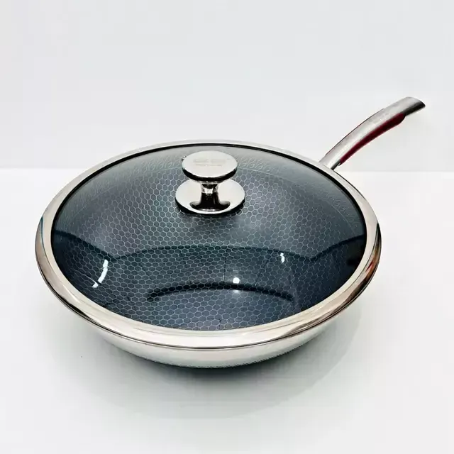 Honeycomb Frypen with lid