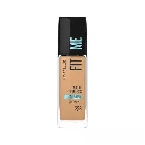Maybelline Fit Me Matte Poreless 16H Oil Control Foundation- 228 — MAYBELLINE makeup product