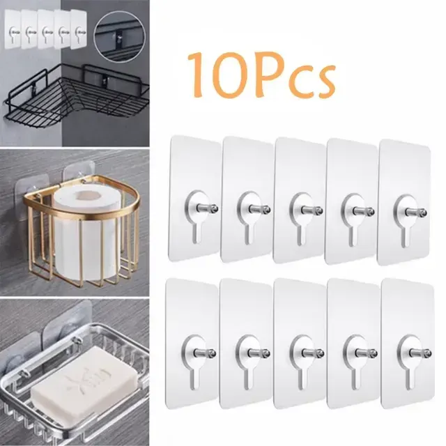 10PCS Adhesive Screw Hooks