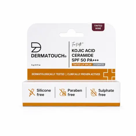 Dermatouch Kojic Acid Ceramide Spf 50 Pa+++ Tinted Lip Balm 5g - Tinted Wine — DERMATOUCH lip care product