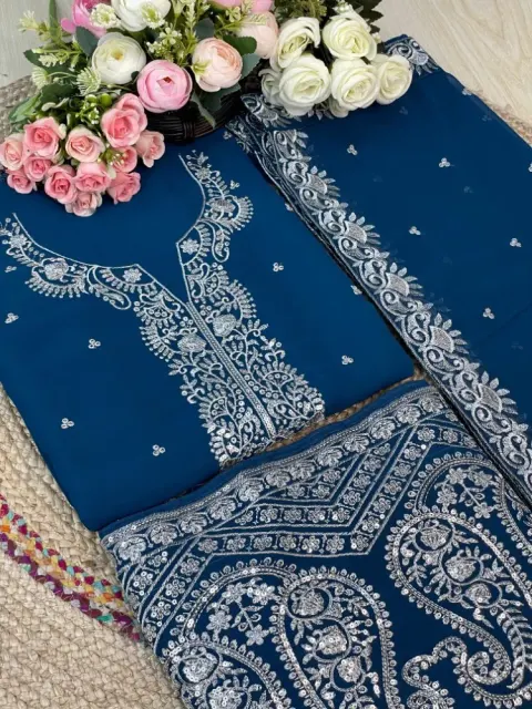 Premium Embroidered Soft Georgette Gharara Suit For Women - Shopemart 1