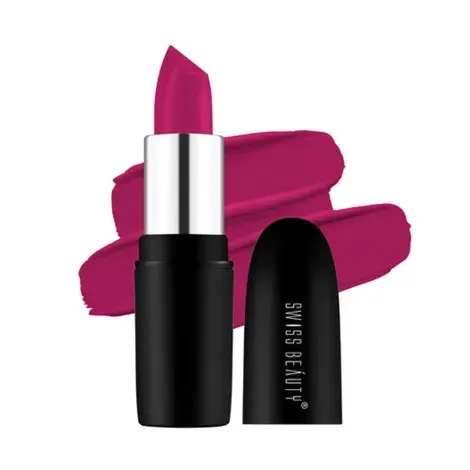 Swiss Beauty Pure Matte Lipstick - 204 Fuchsia Pink — SWISS BEAUTY lip colour