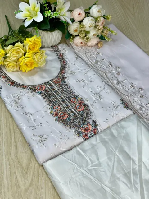 Premium Embroidered Soft Georgette 4-Piece For Women - Shopemart 1