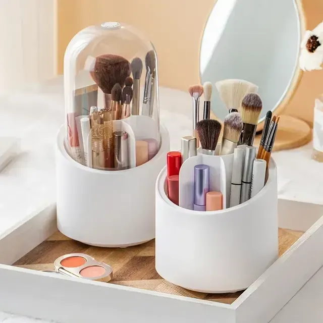 Rotating Makeup Brushes Organizer