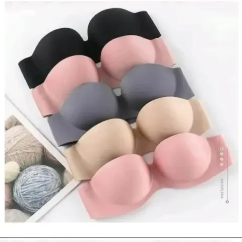 Premium Stepless Strapless Seamless Bra | Convertible Wire-Free Padded Bra - Shopemart 1