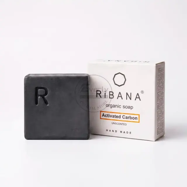 RiBANA Activated Carbon Deep Pore Cleansing Soap for Oily & Acne-Prone Skin - 95gm — Ribana