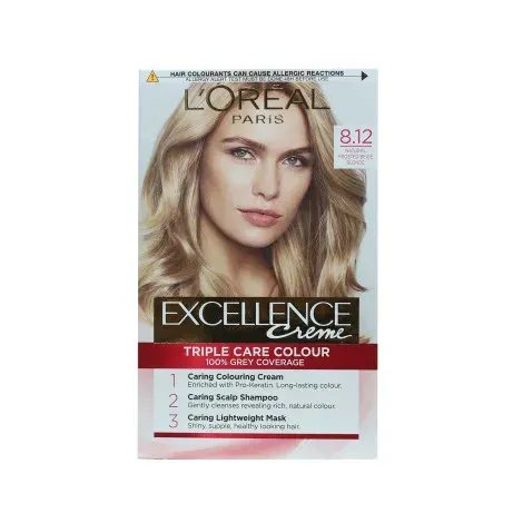 Loreal Hair Colour Excellence - 8.12 Natural Frosted Beige Blonde — LOREAL hair care product