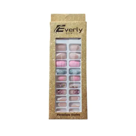 Everly Natural Fake Nails 24pcs - H212 — EVERLY beauty product