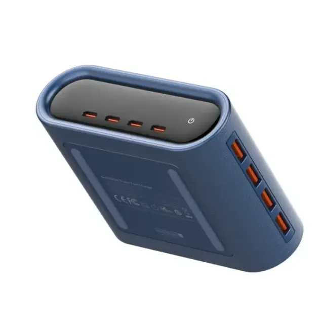 LDNIO Q17 100W GaN Desktop Charger with 8 Ports and Real-Time Wattage Display — LDNIO