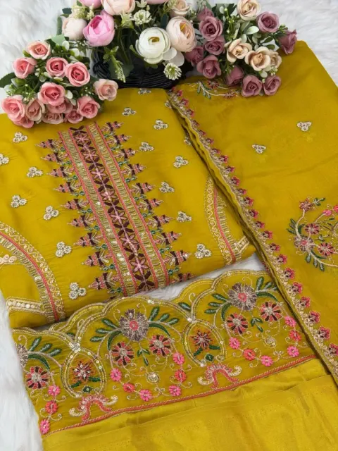 Premium Embroidered Star Georgette 4-Piece For Women - Shopemart 1