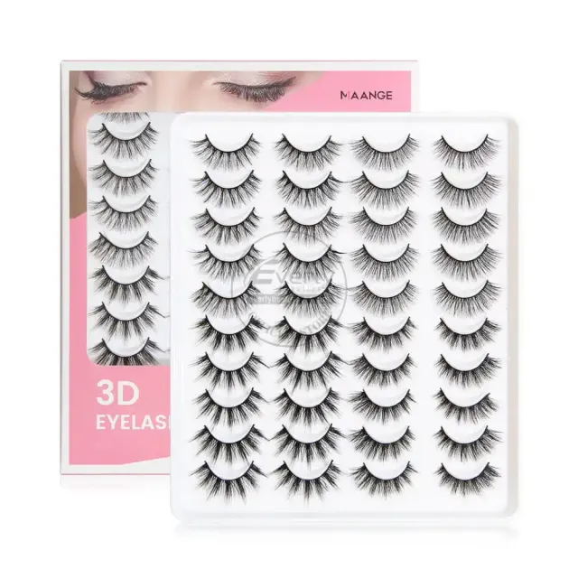 MAANGE 20Pair 3D False Eyelash Set - 4 Different Designs — Maange