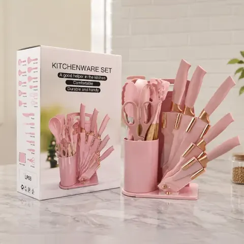 Manjia 17 Pcs Food Grade Silicone Kitchen Utensil