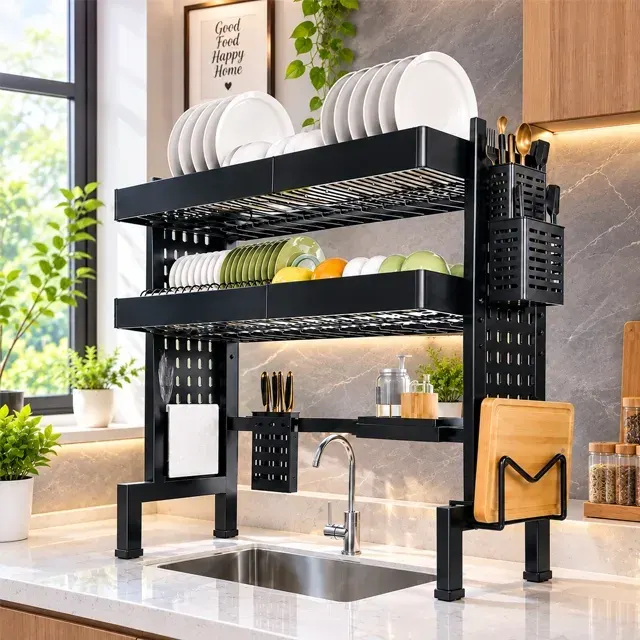 Adjustable Multi Functional Sink Dish Rack