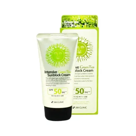 3W Clinic Intensive Green Tea Sunblock Cream SPF50+ 70ml — 3W CLINIC sunscreen