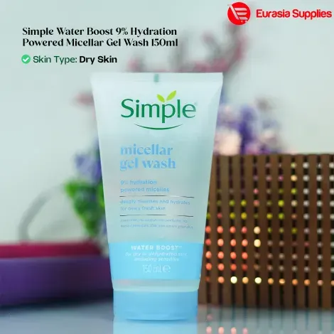 Simple Water Boost 9% Hydration Powered Micellar Gel Wash 150ml — SIMPLE cleanser