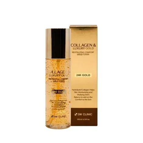 3W Clinic Collagen & Luxury Gold Revitalizing Comfort Gold Toner 200ml — 3W CLINIC face serum