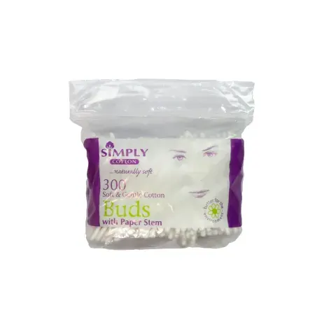 Simply Soft & Gentle with Paper Stem Cotton Buds 300's — SIMPLY beauty accessory
