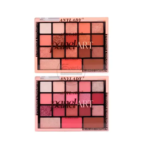 ANYLADY Panel Art 18 Colors Eyeshadow, Blush, Highlighter & Contour Palette — Anylady